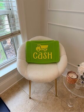 Bright Green Decorative Cash Tray - Home Storage Organizer